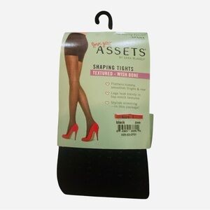 ASSETS by Sara Blakely Shaping Tights | Textured Wish Bone | Size 1 | Black
